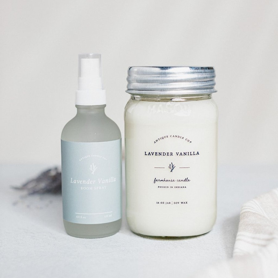 Candles Antique Candle Co | Lavender Vanilla Candle & Room Spray Set