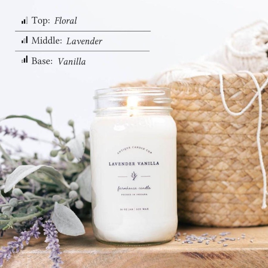 Candles Antique Candle Co | Lavender Vanilla Candle & Room Spray Set