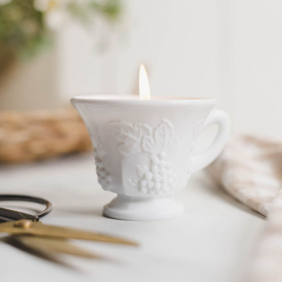 Candles Antique Candle Co | Vintage White Teacup