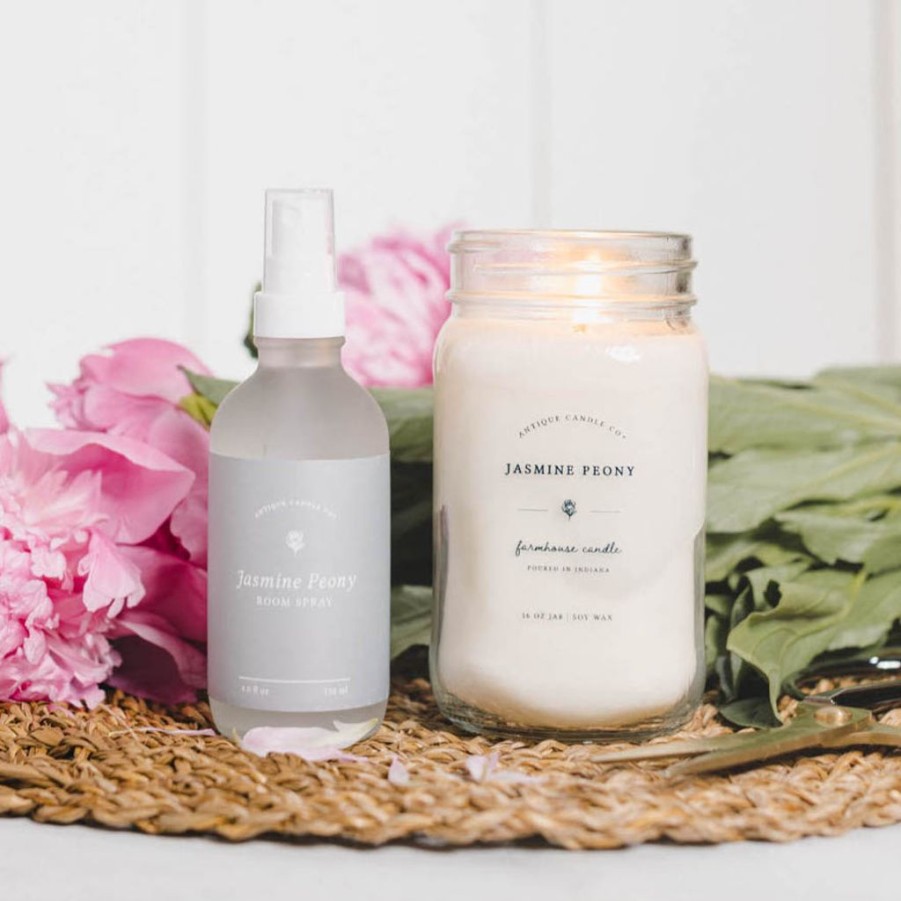 Home Fragrance Antique Candle Co | Jasmine Peony Candle & Room Spray Set