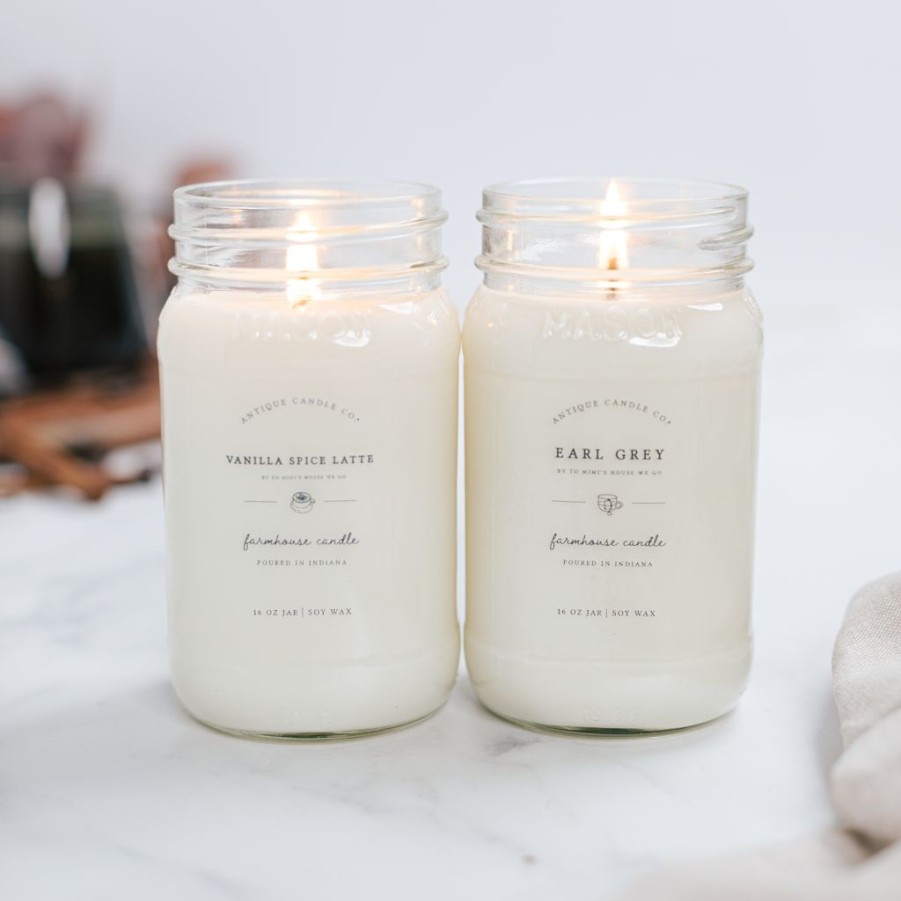 Candles Antique Candle Co | Vanilla Spice Latte & Earl Grey By To Mimi'S House We Go Bundle