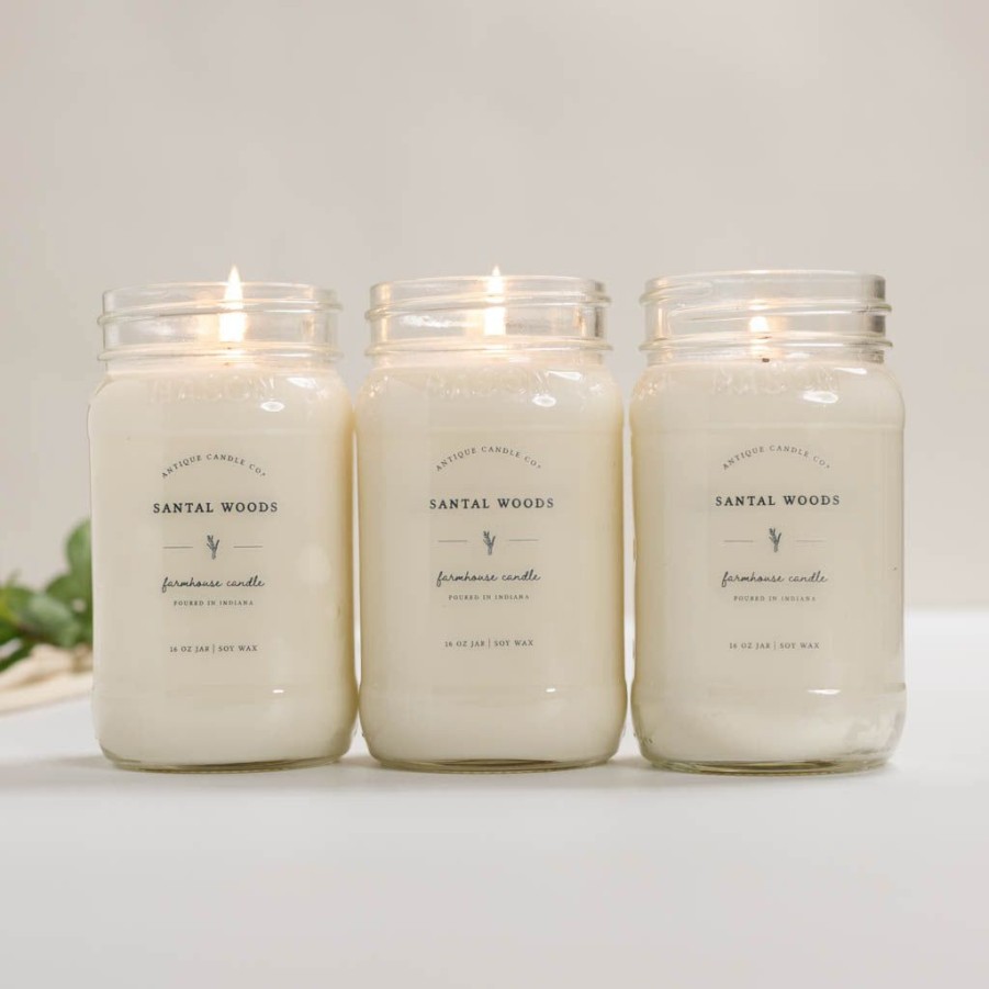 Candles Antique Candle Co | Santal Woods Bundle Of Three