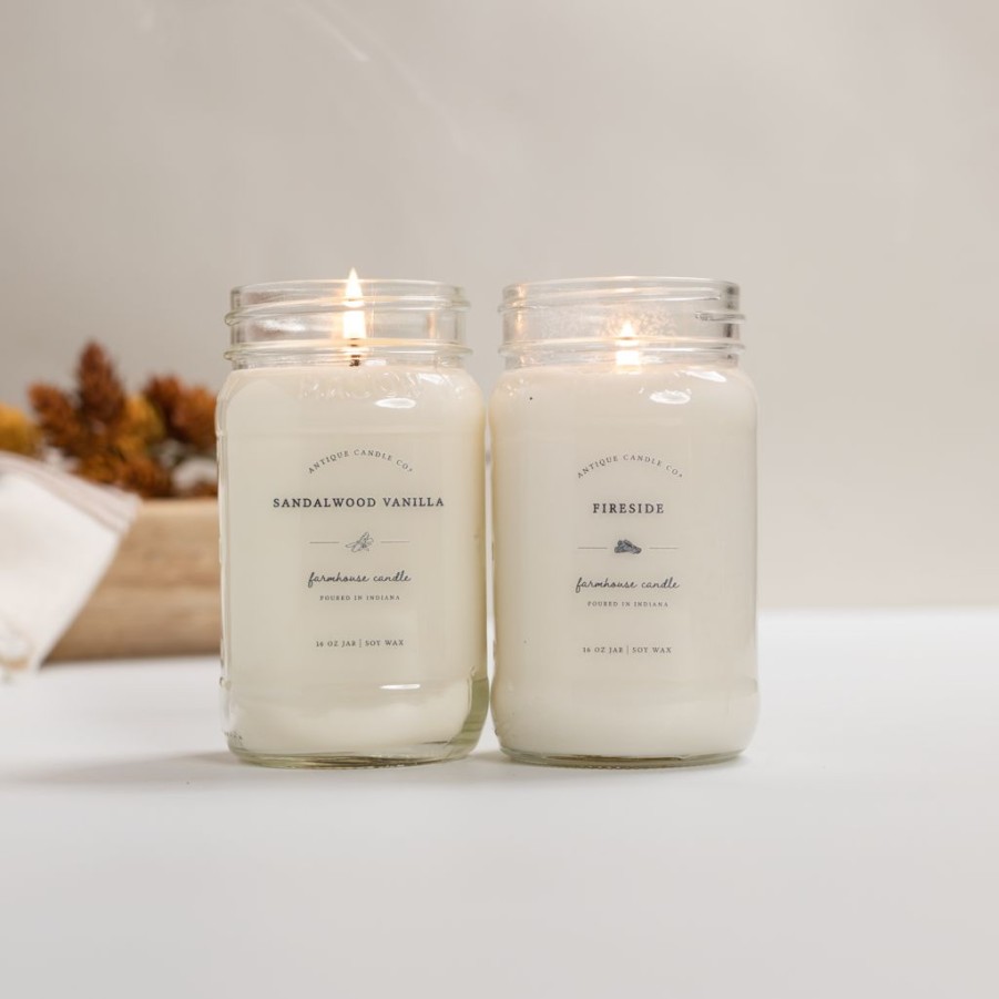 Candles Antique Candle Co | Sandalwood Vanilla & Fireside Bundle