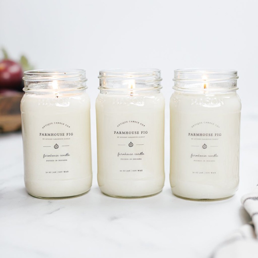 Candles Antique Candle Co | Farmhouse Fig By Modern Farmhouse Family Bundle Of Three