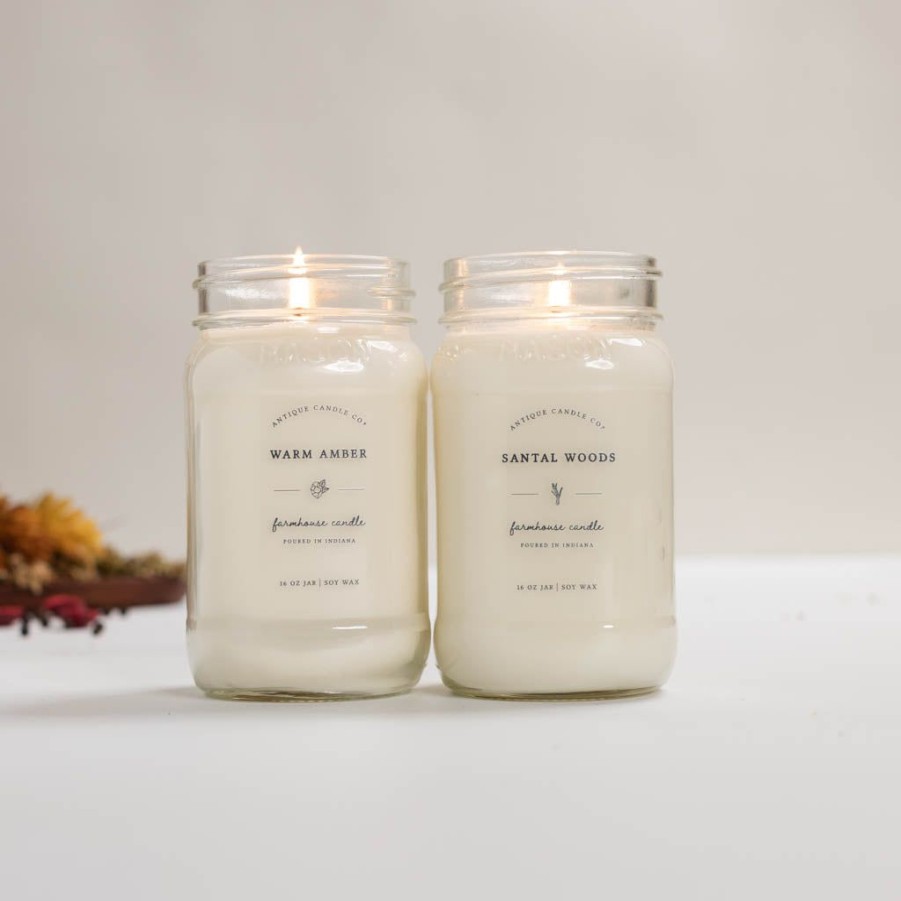 Candles Antique Candle Co | Santal Woods & Warm Amber Bundle