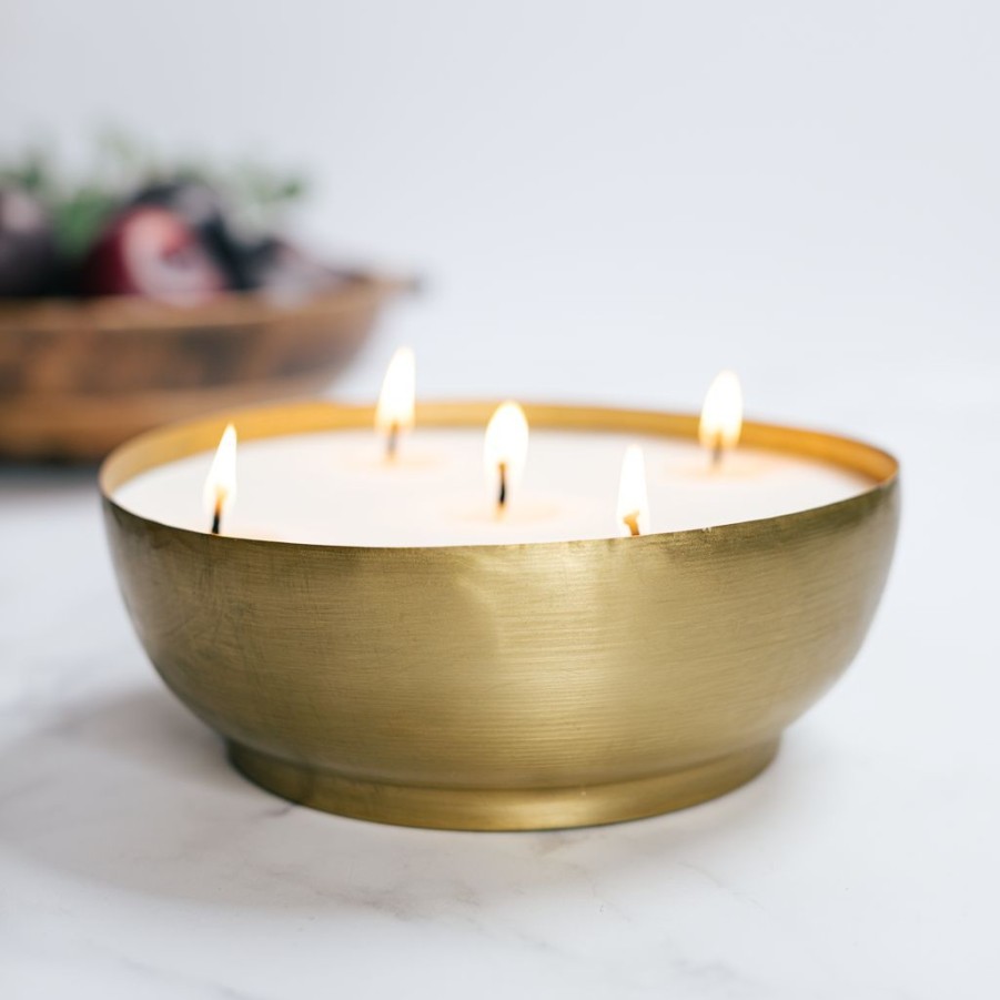 Candles Antique Candle Co | Farmhouse Fig By Modern Farmhouse Family Brass Candle