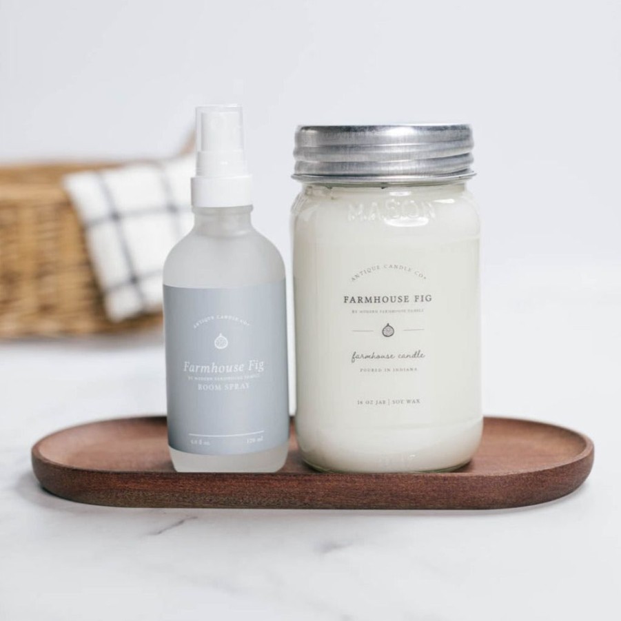 Candles Antique Candle Co | Farmhouse Fig By Modern Farmhouse Family Candle & Room Spray Set