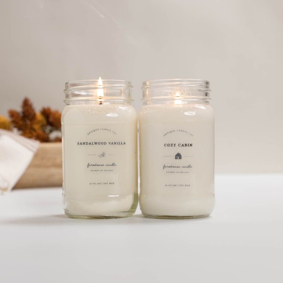 Candles Antique Candle Co | Sandalwood Vanilla & Cozy Cabin Bundle