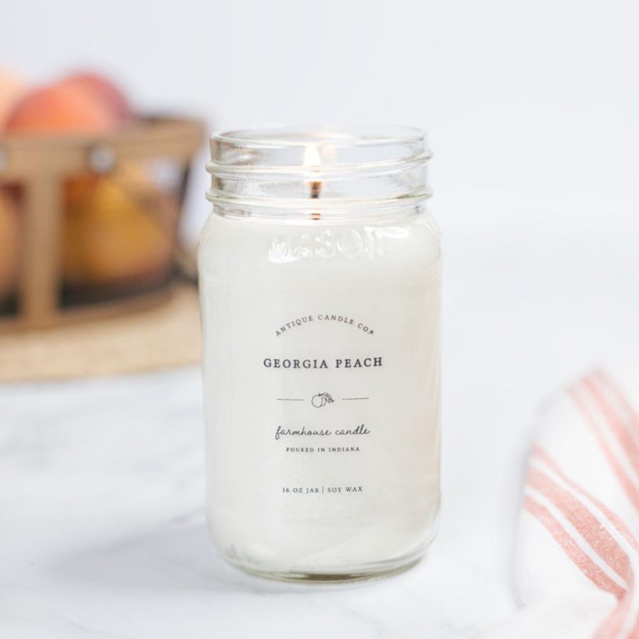 Candles Antique Candle Co | Georgia Peach 16 Oz Candle