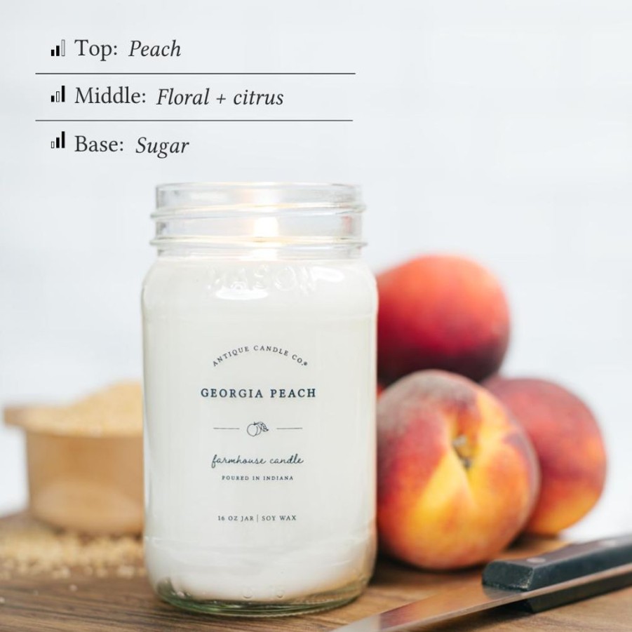 Candles Antique Candle Co | Georgia Peach 16 Oz Candle