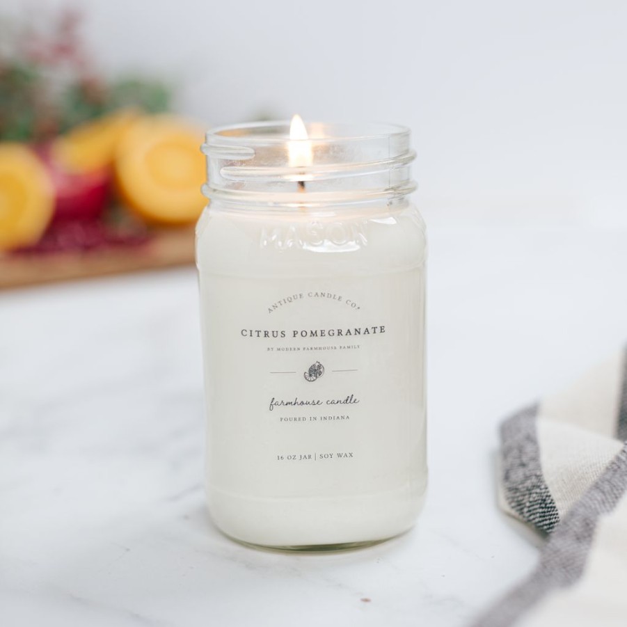 Candles Antique Candle Co | Citrus Pomegranate By Modern Farmhouse Family 16 Oz Candle