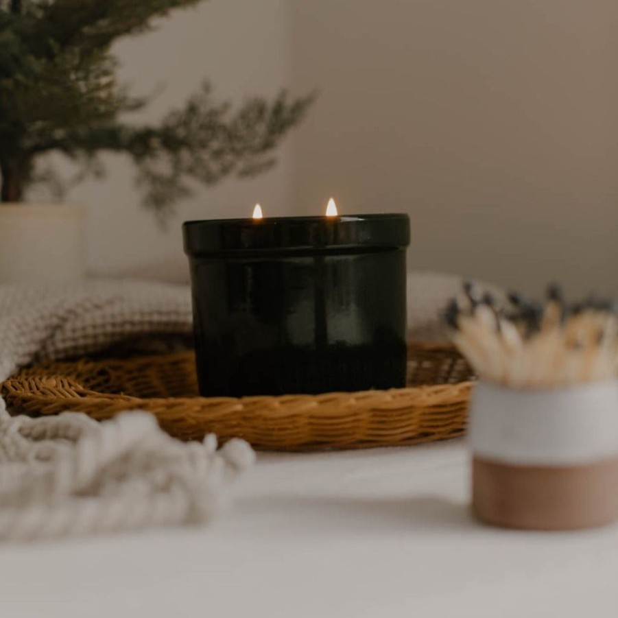 Candles Antique Candle Co | Forest Green Small Stoneware Crock