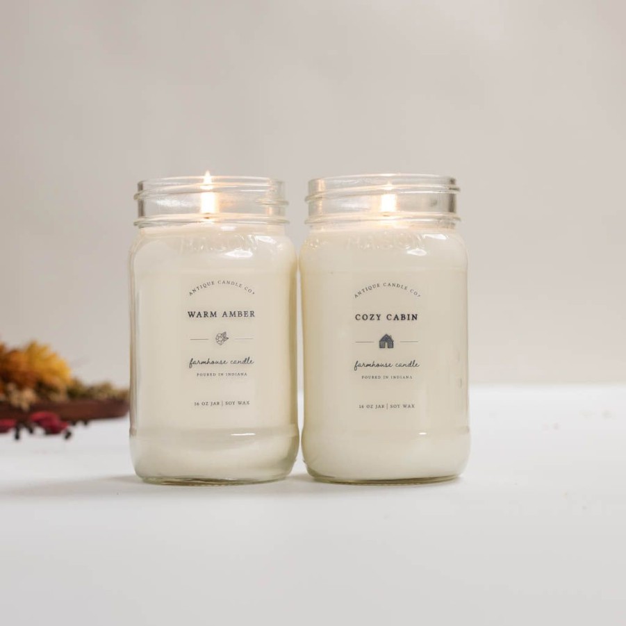 Candles Antique Candle Co | Warm Amber & Cozy Cabin Bundle