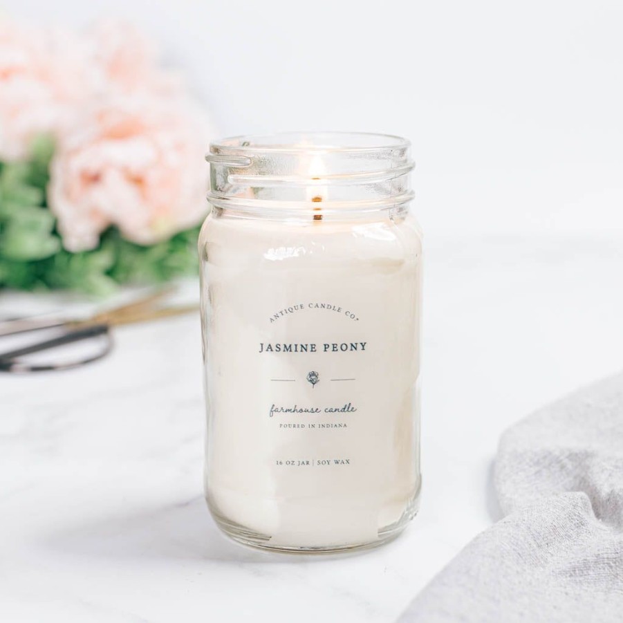 Candles Antique Candle Co | Jasmine Peony 16 Oz Candle