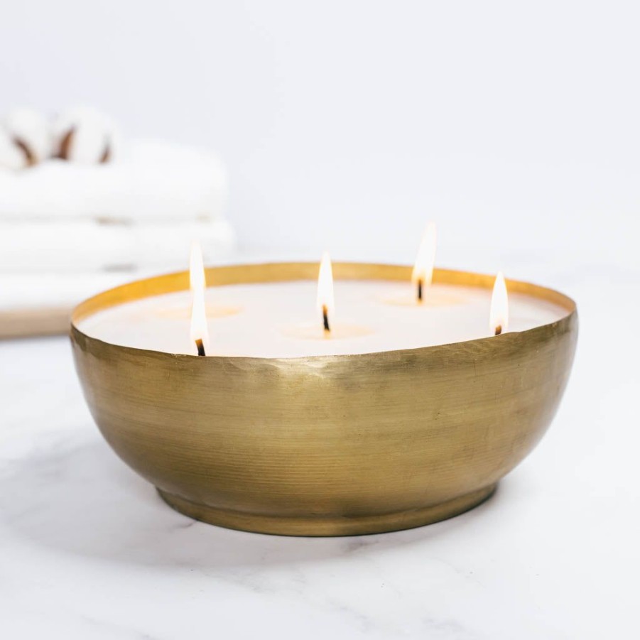 Candles Antique Candle Co | Clean Cotton Brass Candle