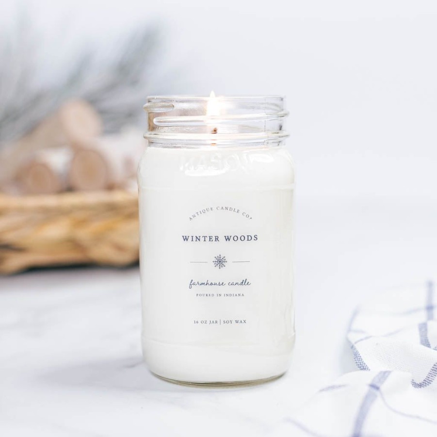 Candles Antique Candle Co | Winter Woods 16 Oz Candle