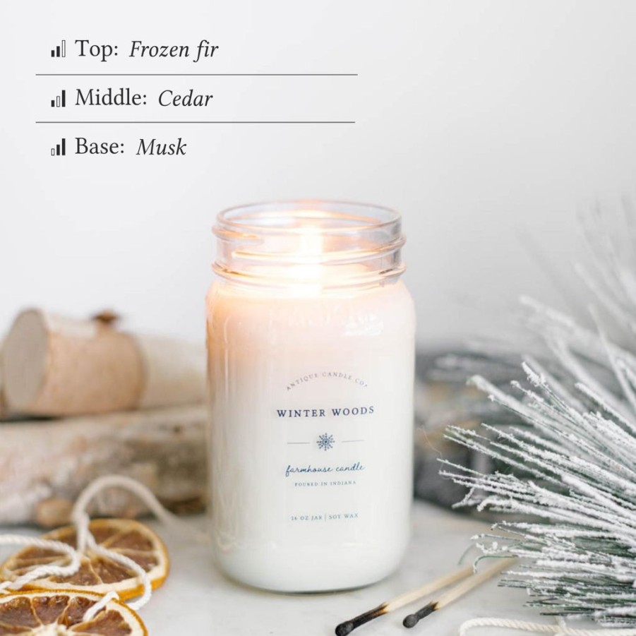 Candles Antique Candle Co | Winter Woods 16 Oz Candle