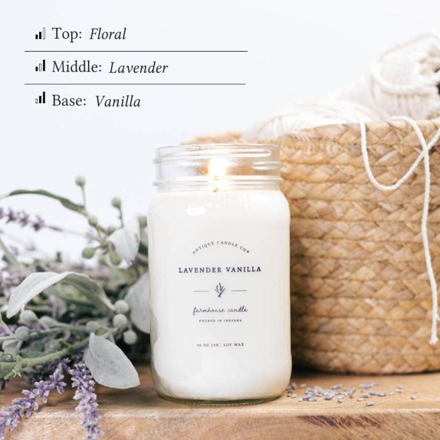 Candles Antique Candle Co | Lavender Vanilla 16 Oz Candle