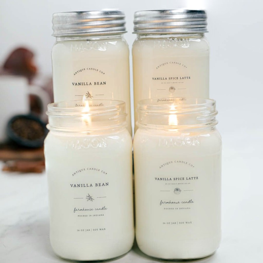 Candles Antique Candle Co | Vanilla Bean & Vanilla Spice Latte By To Mimi'S House We Go Bundle Of Four