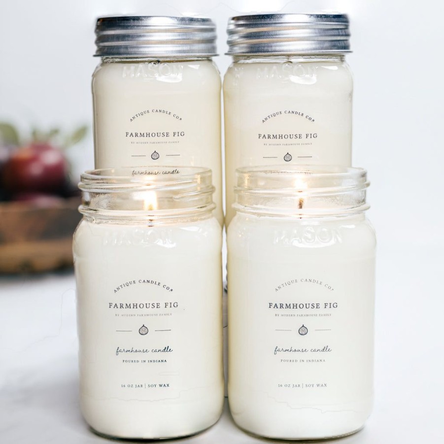 Candles Antique Candle Co | Farmhouse Fig By Modern Farmhouse Family Bundle Of Four