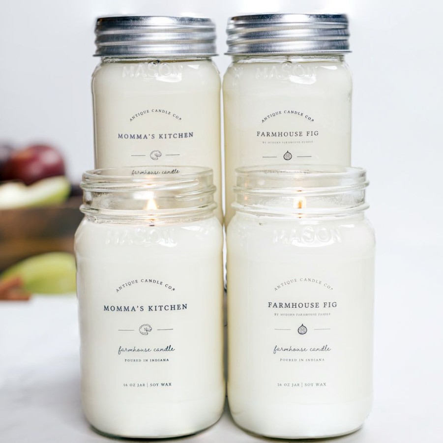 Candles Antique Candle Co | Farmhouse Fig By Modern Farmhouse Family & Momma'S Kitchen Bundle Of Four