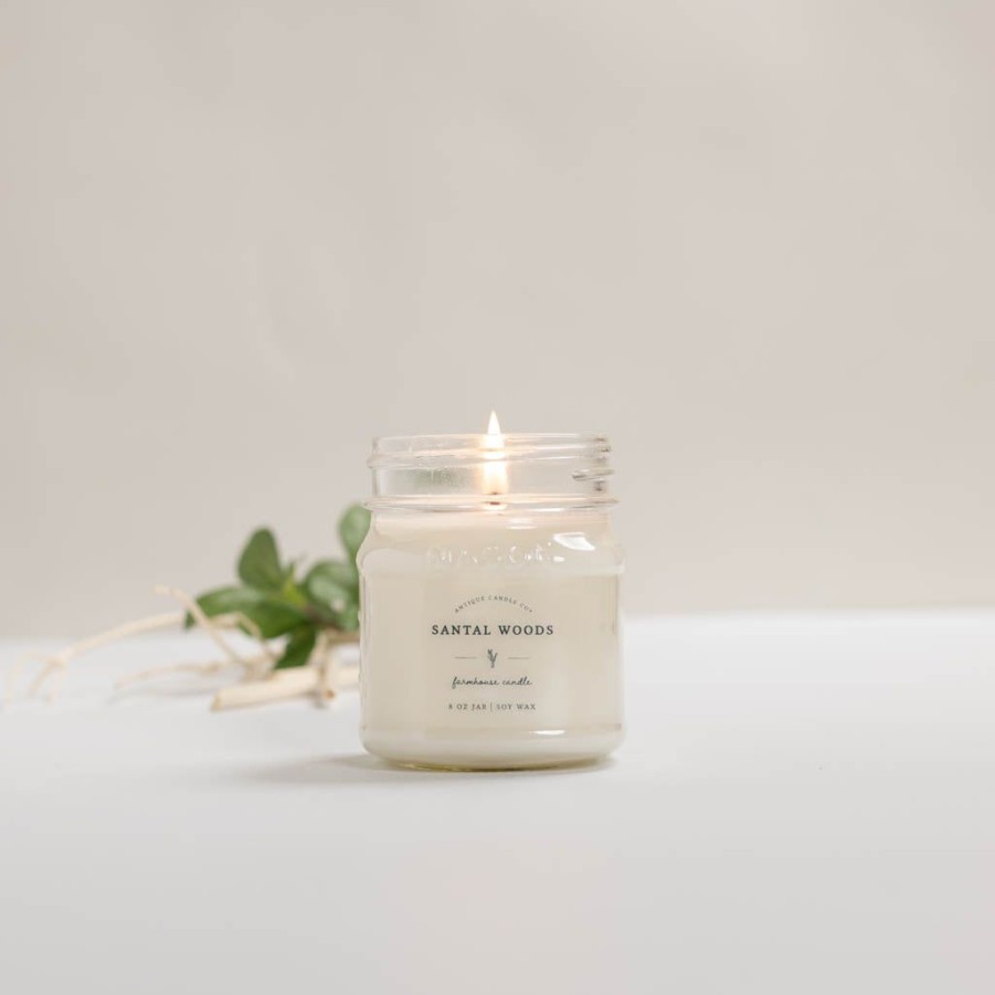 Candles Antique Candle Co | Santal Woods 8 Oz Candle