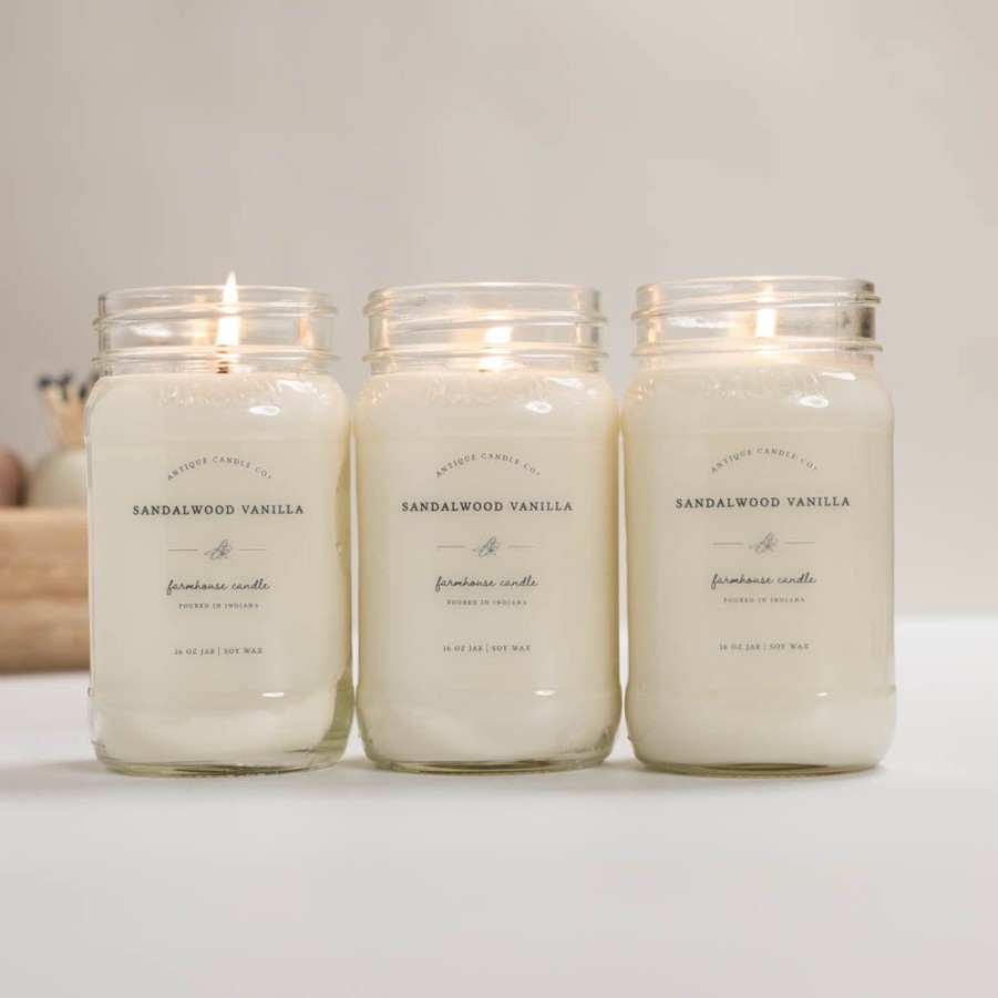 Candles Antique Candle Co | Sandalwood Vanilla Bundle Of Three