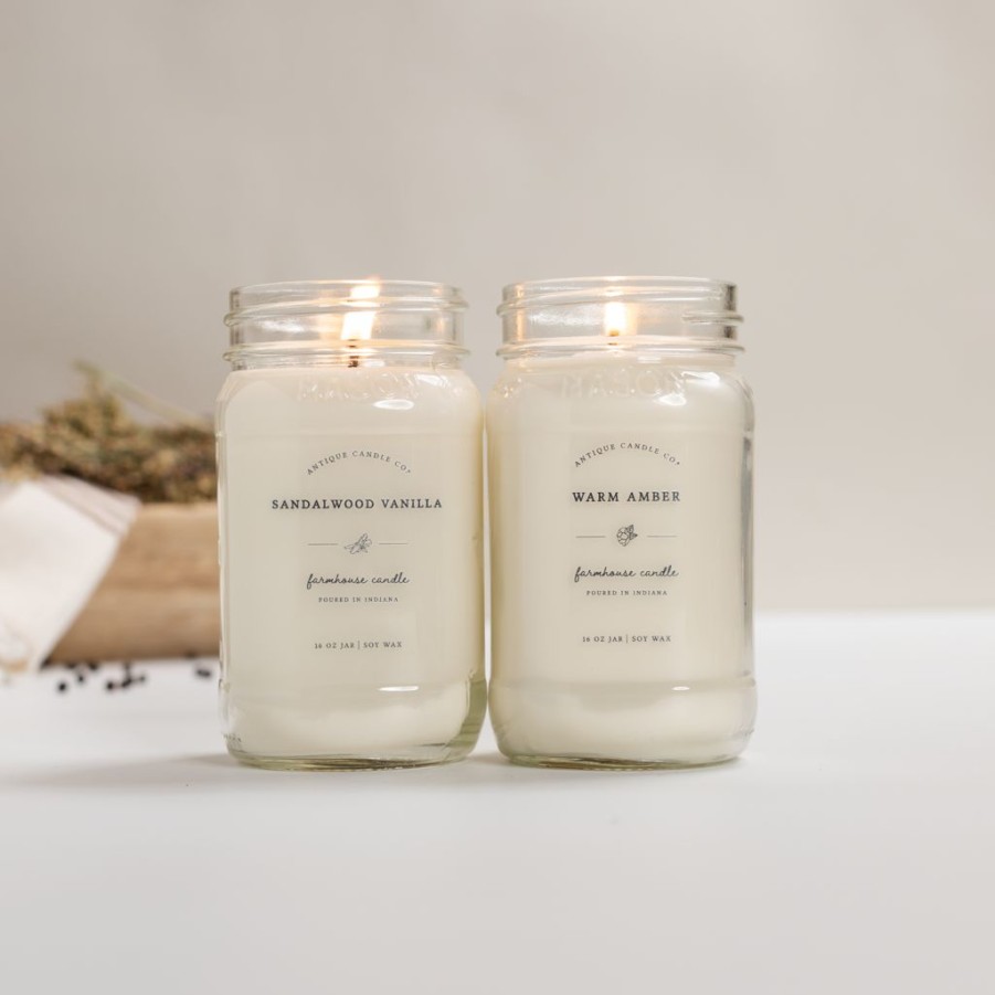 Candles Antique Candle Co | Sandalwood Vanilla & Warm Amber Bundle