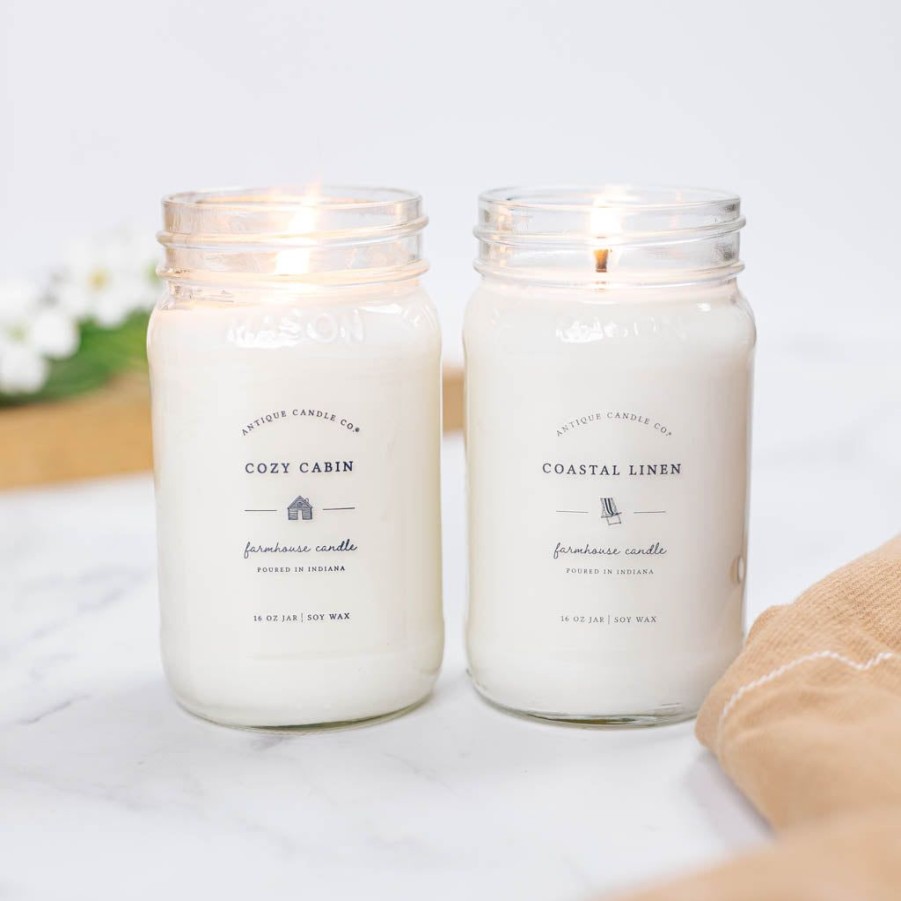 Candles Antique Candle Co | Coastal Linen & Cozy Cabin Bundle