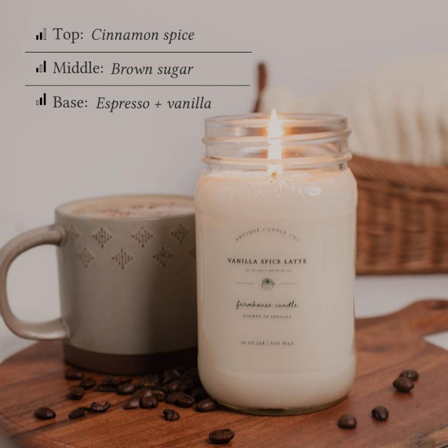 Candles Antique Candle Co | Vanilla Spice Latte By To Mimi'S House We Go Candle & Room Spray Set