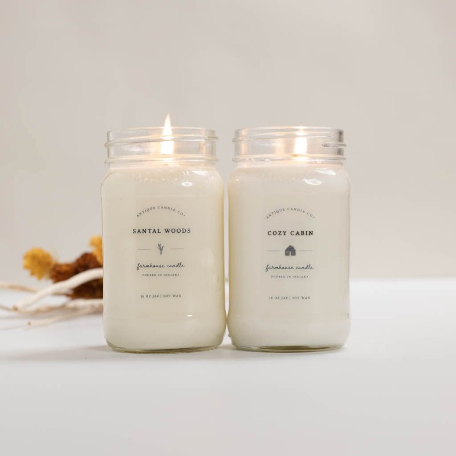 Candles Antique Candle Co | Santal Woods & Cozy Cabin Bundle