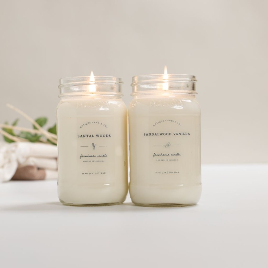 Candles Antique Candle Co | Santal Woods & Sandalwood Vanilla Bundle