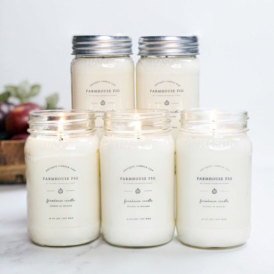 Candles Antique Candle Co | Farmhouse Fig By Modern Farmhouse Family Bundle Of Five