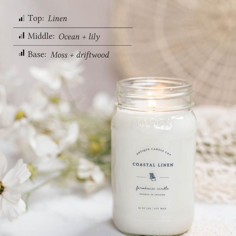 Candles Antique Candle Co | Coastal Linen Home Fragrance Set